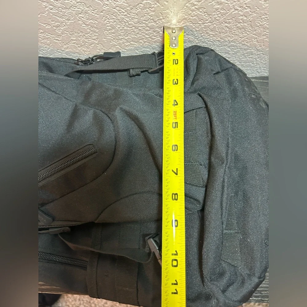 Tactical Black Backpack Motorcycle Riding Molle Protection Plus Pockets - Picture 8 of 8